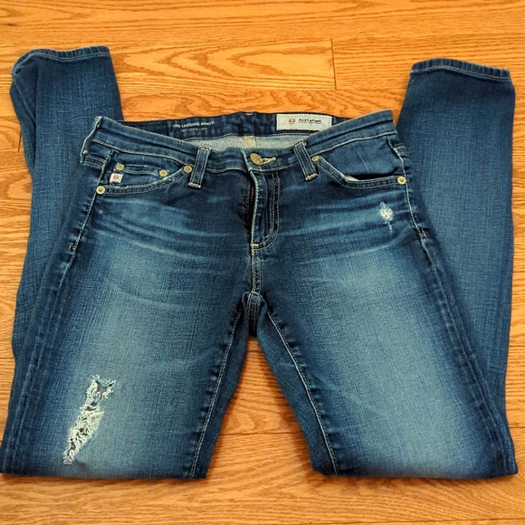 AG Adriano Goldschmidt The Legging Super Skinny Ankle, Distressed Jeans - Picture 4 of 5